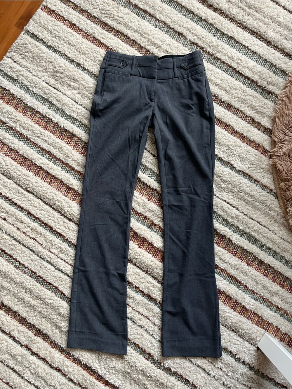 Candie's Women's Charcoal Straight-Leg Dress Pants